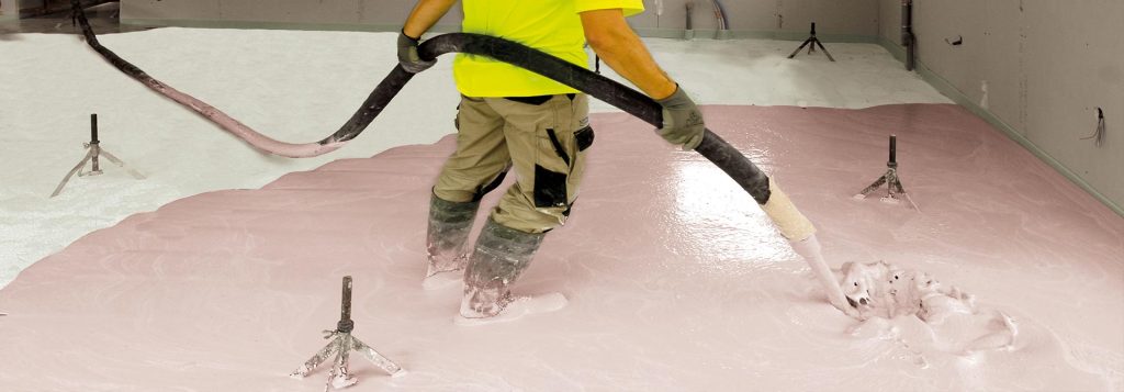 Chantier chape liquide - Top'Isol